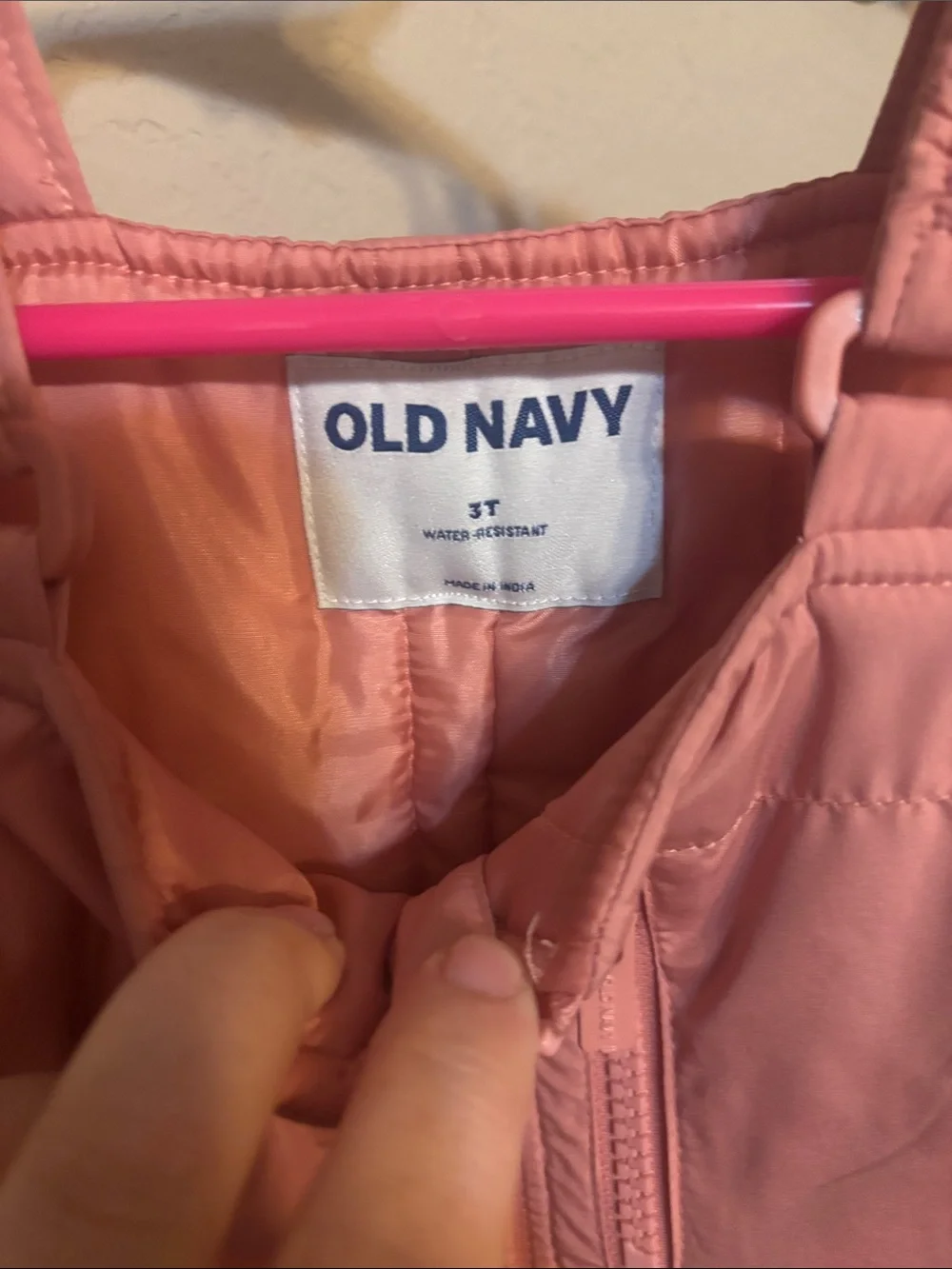 Old Navy Pink Kids Puffer Jacket and Snow Bib Set